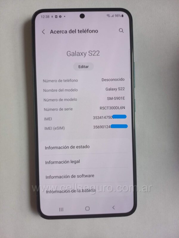 Samsung s 22 8 ram 128 gb (USADO-COMO NUEVO) - Image 2
