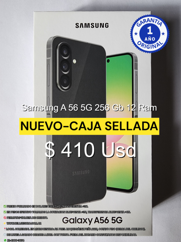 Samsung A 56 5G 256 Gb 12 Gb Ram Dual Sim Fisica
