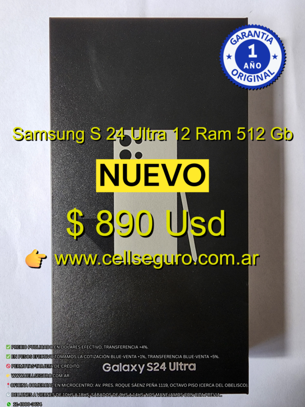 Samsung S 24 Ultra, 12 Ram 512 GB