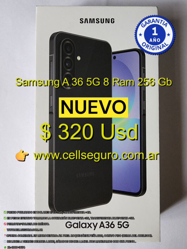 Samsung A 36 5G 8 Ram 256 Gb