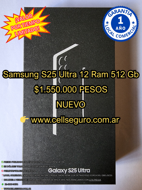 Samsung S 25 Ultra 12 Ram 512 Gb